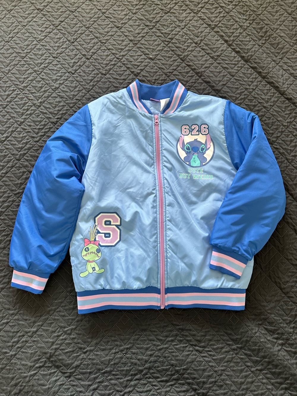 Disney Blue and Pink Stitch Jacket with Purple Tag